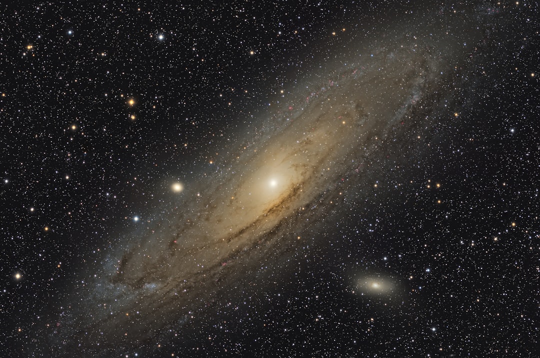 A very large galaxy in the middle of the night sky